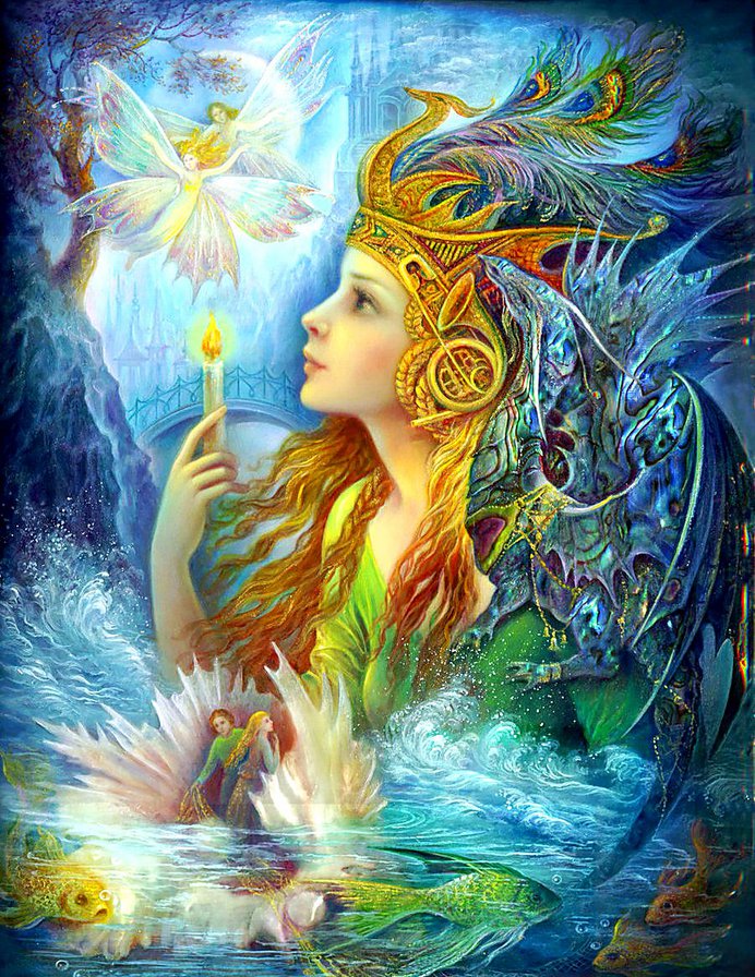 зачарованная принцесса - дракон, принцесса, фентези, арт, сказка, эльфы - оригинал