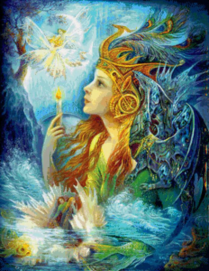 зачарованная принцесса - фентези, арт, дракон, сказка, эльфы, принцесса - предпросмотр