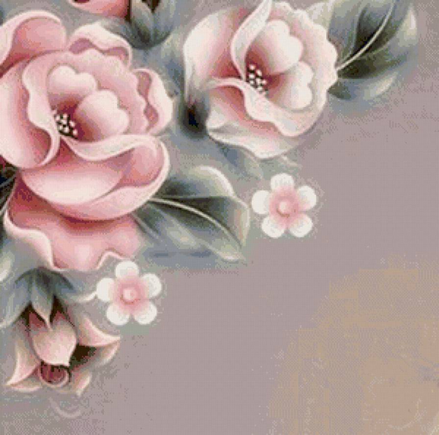 нежная подушка с цветами - подушка, цветы, нежность - предпросмотр