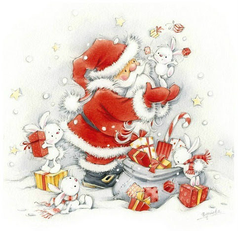 санта - праздник, подарки, рождество - оригинал