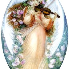 Схема вышивки «ангел со скрипкой»