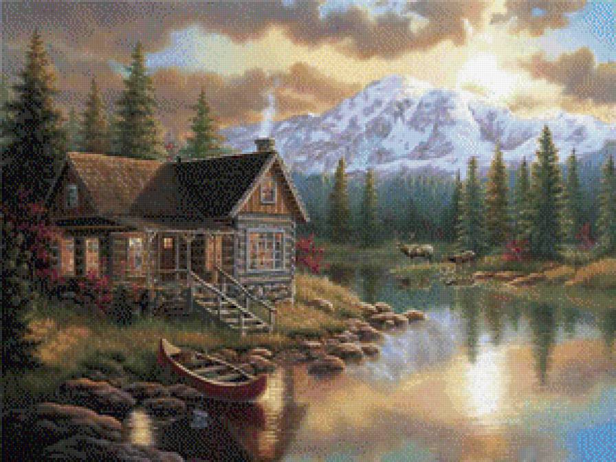 вечер в горах - предпросмотр