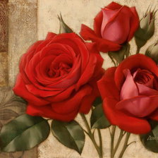 Оригинал схемы вышивки «красные розы» (№961172)