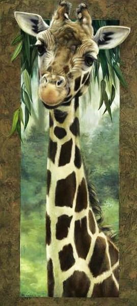 Серия "Дикая природа" - жираф, пейзаж, рамка - оригинал