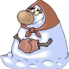 Схема вышивки «снегобаба»