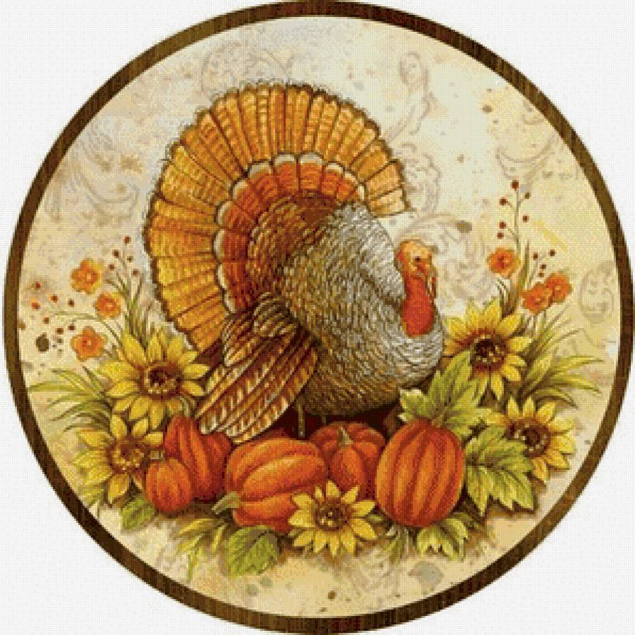 Серия "Для кухни" - круг, фрукты, индюк, тарелка, овощи - предпросмотр