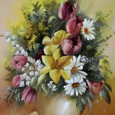 Схема вышивки «Букет в вазе»