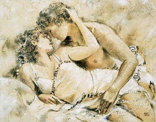 Поцелуи от Мануэля Ланце - пара, он и она, любовь, романтика - оригинал