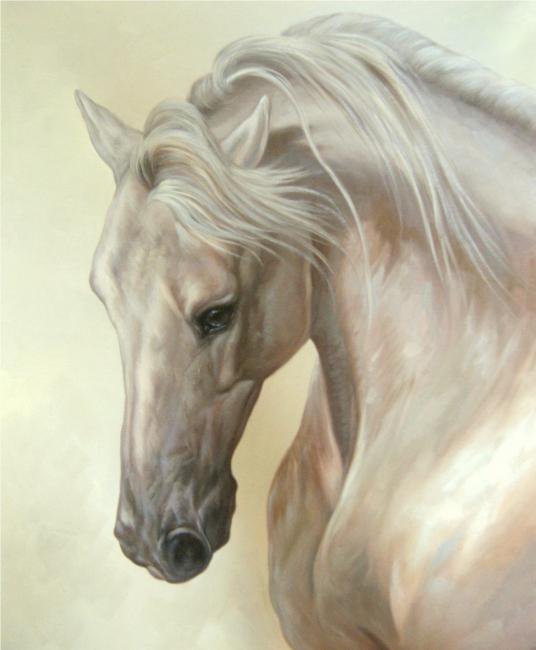 белая лошадь - лошадь, конь - оригинал