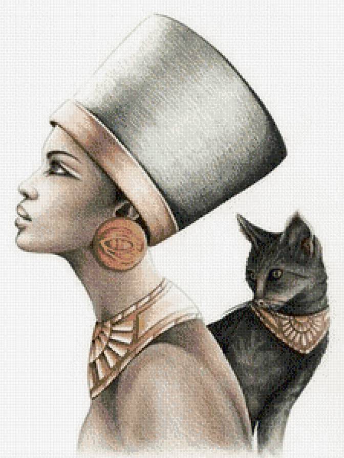 Серия "Портреты" - египет, кошка, портрет - предпросмотр