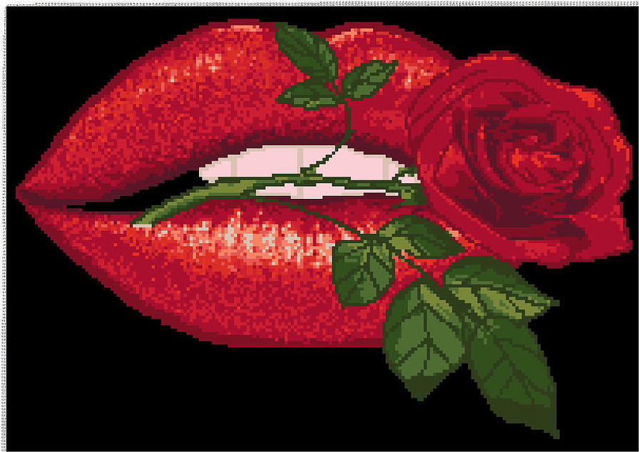 губы с розой - оригинал