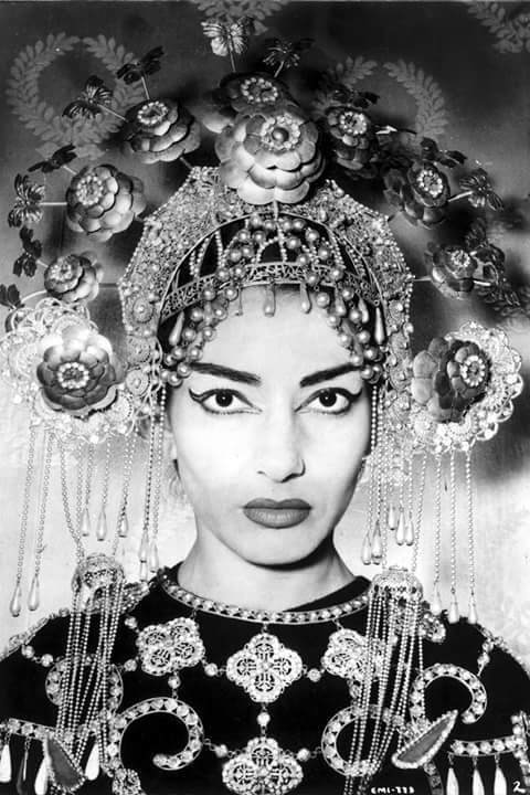 Maria Calas en Turandot b-n - оригинал