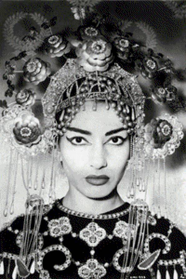 Maria Calas en Turandot b-n - предпросмотр