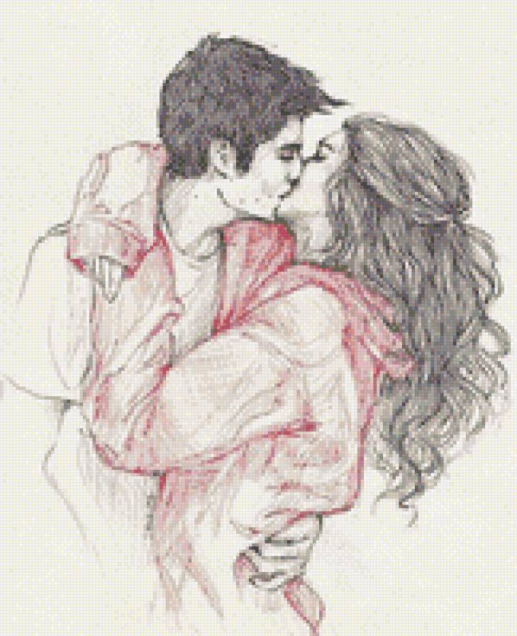 Поцелуй - объятия, любовь, мужчина и женщина, поцелуй, пара - предпросмотр