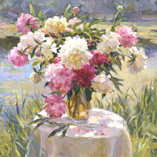 Схема вышивки «ПИОНЫ»