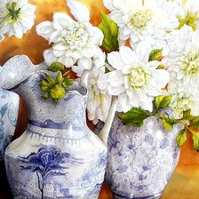 Схема вышивки «цветы в вазах»