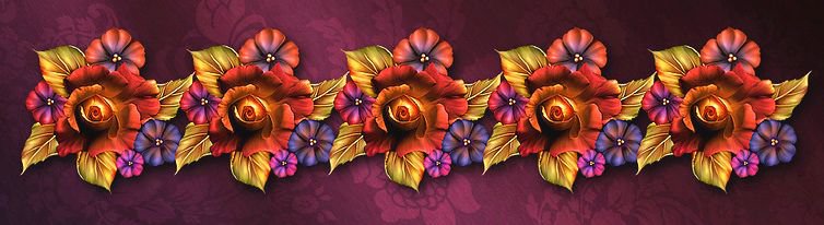 панелька с розочками - розы, цветы, панель - оригинал