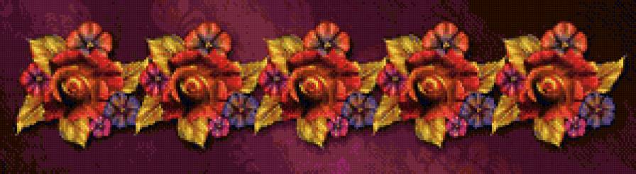 панелька с розочками - розы, панель, цветы - предпросмотр