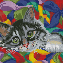 Оригинал схемы вышивки «cat» (№966136)