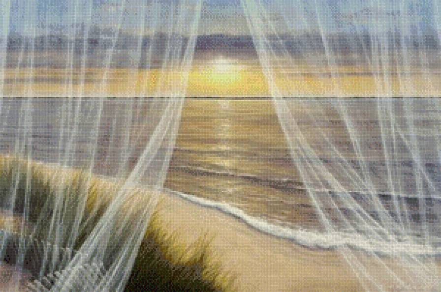 вид из окна - берег, пейзаж, море - предпросмотр