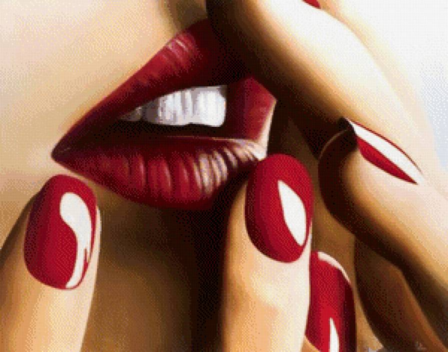 просто красиво - маникюр, губы, женщина - предпросмотр