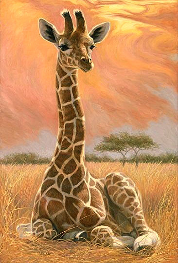 Серия "Дикая природа" - животные, саванна, жираф - оригинал