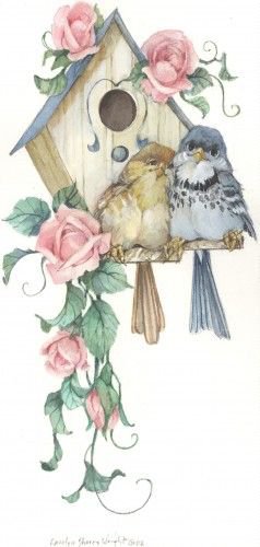 птички - скворечник, птички - оригинал