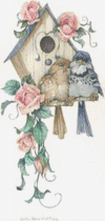 птички - птички, скворечник - предпросмотр