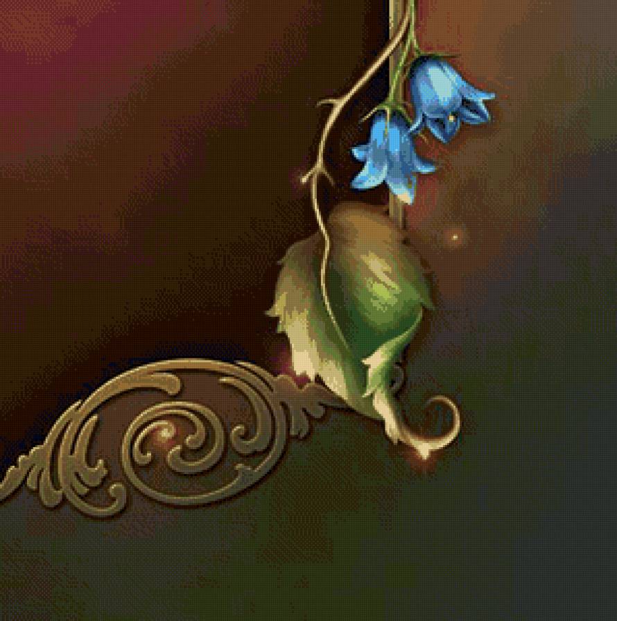 подушка с колокольчиками - колокольчики, цветы, подушка - предпросмотр