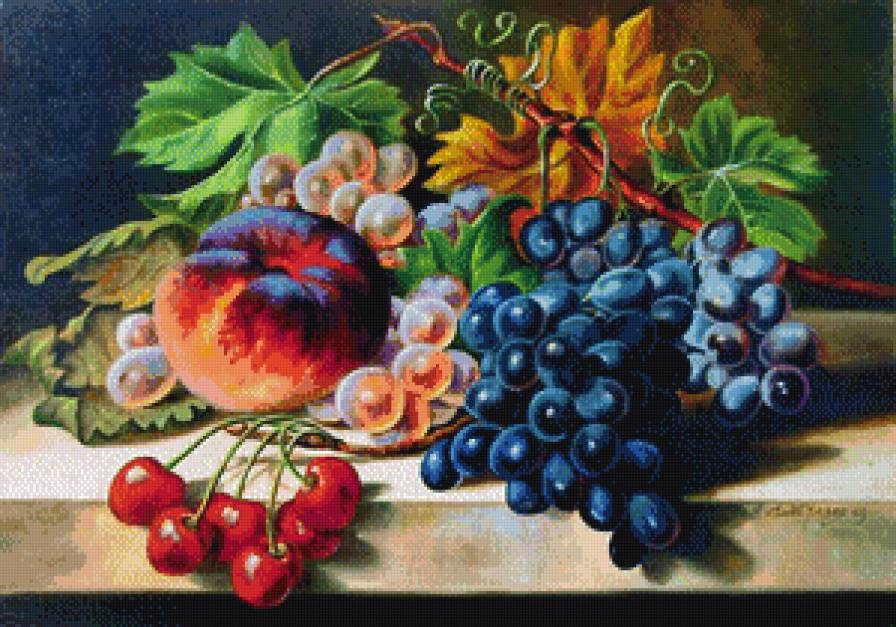 натюрморт с виноградом - на кухню, натюрморт - предпросмотр