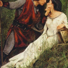 Схема вышивки «Рыцарь и дама сердца»