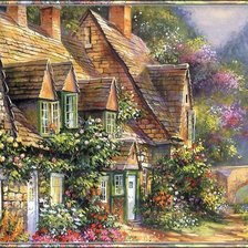 домик в цветах