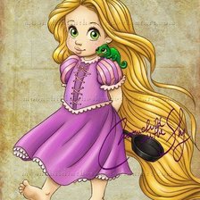 Схема вышивки «Малышка рапунцель»