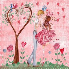 Схема вышивки «влюбленные»