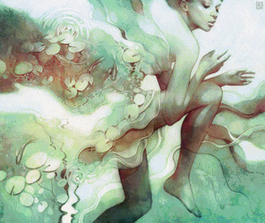 Сон - девушка, фентези, абстракция - предпросмотр