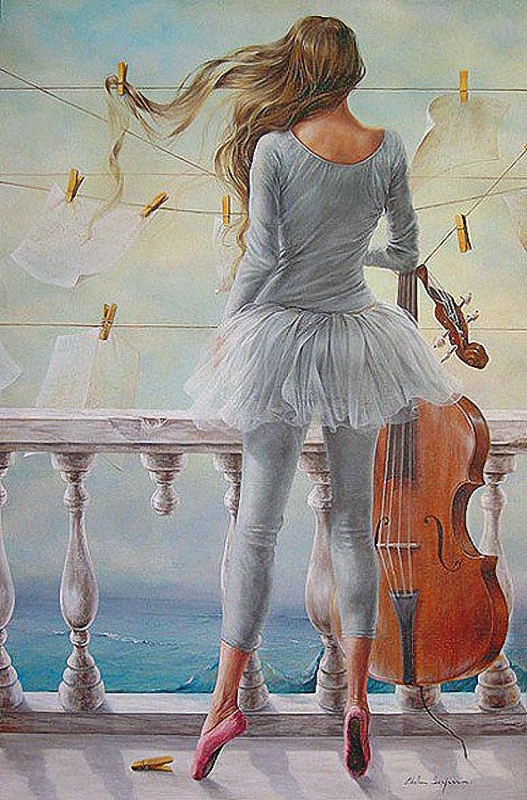балерина с контрабасом - балерина#контрабас - оригинал