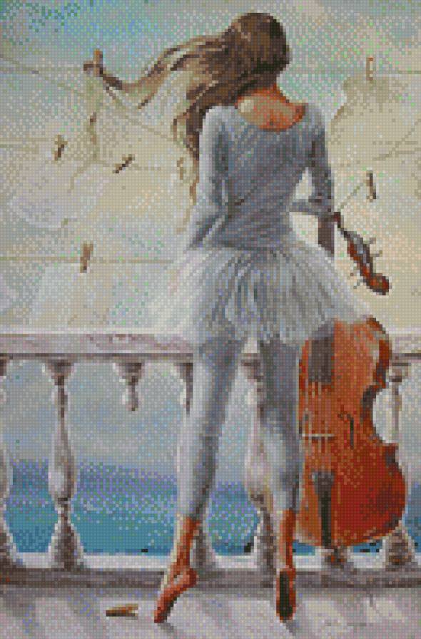 балерина с контрабасом - балерина#контрабас - предпросмотр