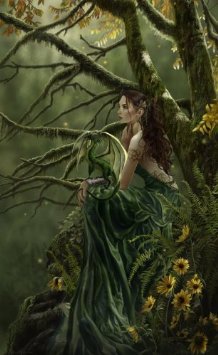 Душа дерева - эльфы, девушка, фэнтези - оригинал