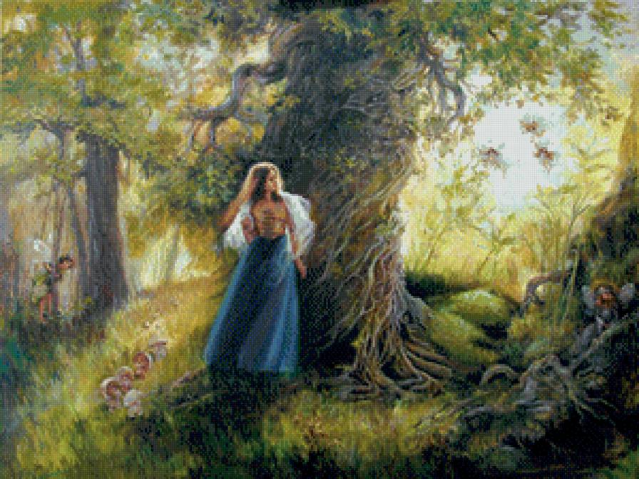 Enchanted Forest - фэнтези, девушка - предпросмотр