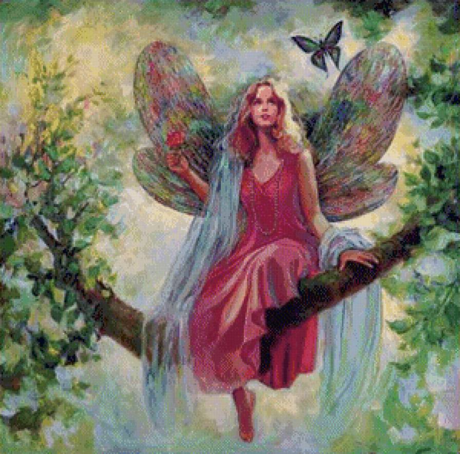 Summer Tree Fairy - девушка, фэнтези - предпросмотр