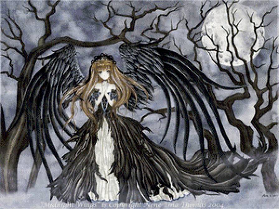 Midnight Wing - фэнтези, аниме, девушка - предпросмотр