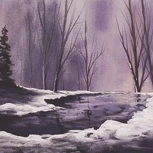 Схема вышивки «Зимний пруд»