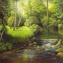 Схема вышивки «Mark Kalpin - Пейзаж»