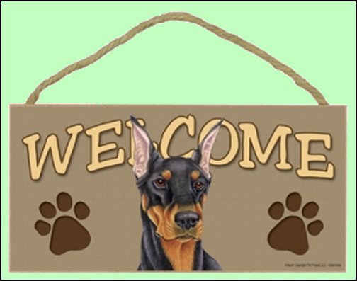 Добро пожаловать! - добро пожаловать, доберман, собака, welcome - оригинал