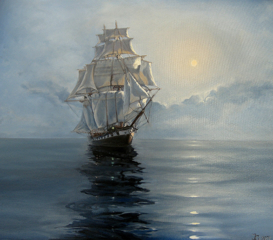 корабль - парус вода корабль - оригинал