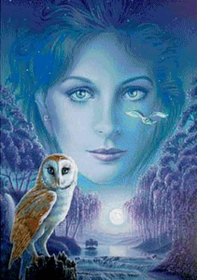 мираж - девушка, сова - предпросмотр