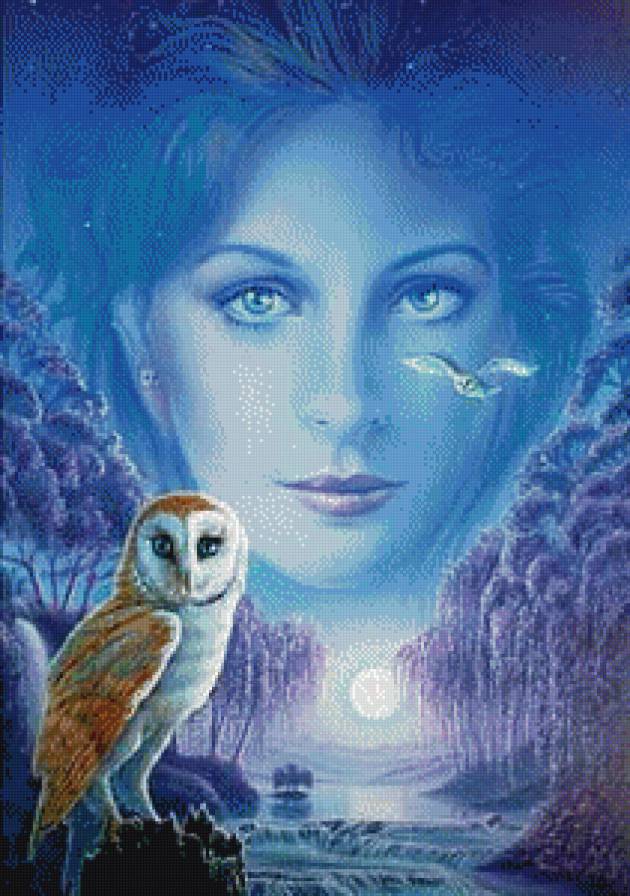 мираж - девушка, сова - предпросмотр
