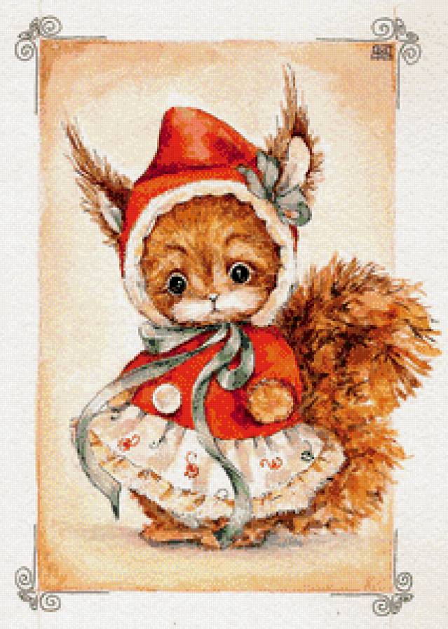 Серия "Мультяшки" - пушистик, лесные жители, белочка-девочка - предпросмотр