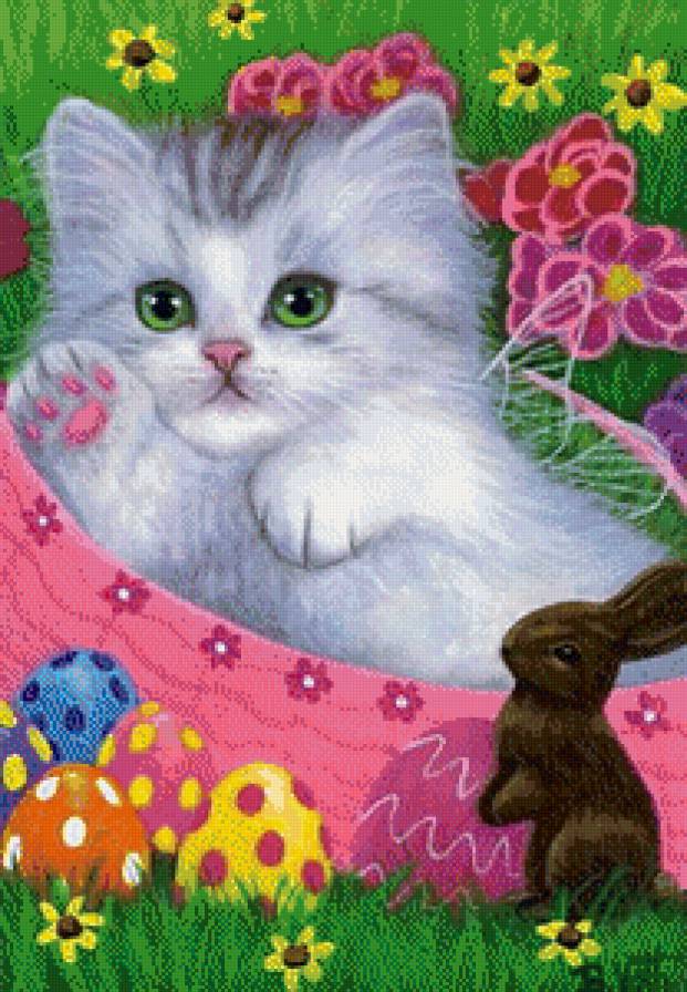 лапусик - кошки, котенок, кот, кошка, пасха, животные, котик - предпросмотр