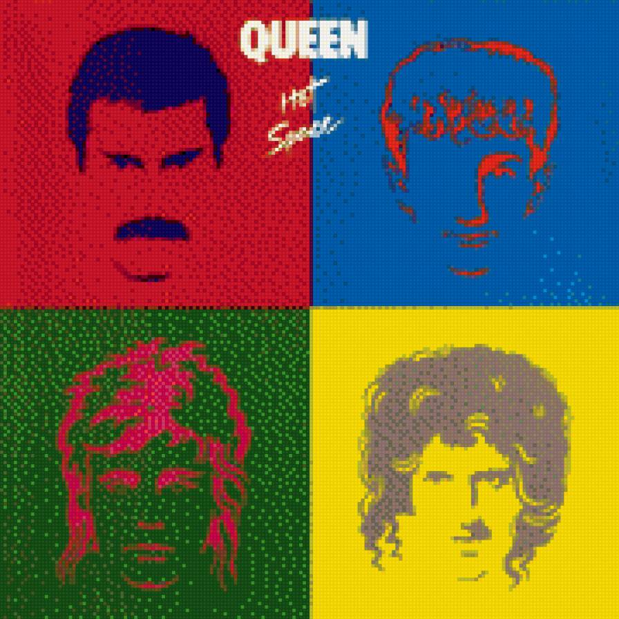 Queen - queen, hot space, pop-art - предпросмотр
